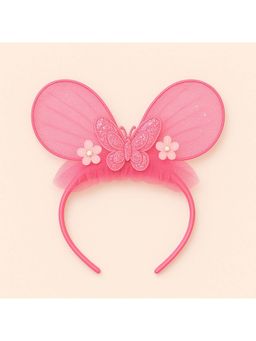 KNITROOT - Pink Self Design Polyester Hair Band