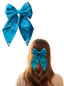 Ribbon Candy - Blue Solid Synthetic Clip
