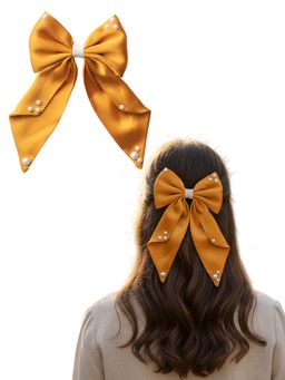 Ribbon Candy - Mustard Solid Synthetic Clip