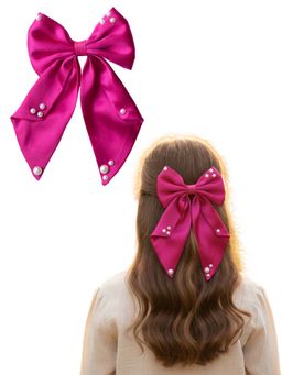 Ribbon Candy - Pink Solid Synthetic Clip