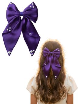 Ribbon Candy - Purple Solid Synthetic Clip