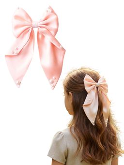 Ribbon Candy - Peach Solid Synthetic Clip