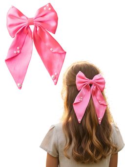 Ribbon Candy - Pink Solid Synthetic Clip