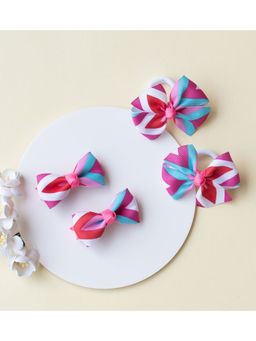 Ribbon Candy - Multi-Color Solid Synthetic Clips and Rubber Band