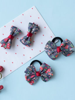 Ribbon Candy - Maroon Solid Synthetic Clips and Rubber Band