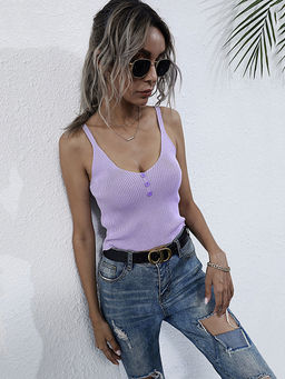 PARTIQ - Lavender Stripes Tank Top