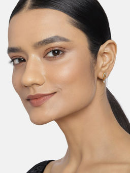 Estele - Gold Plated CZ Floweret Designer Earrings for Women