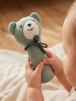PLUCHI - Rattle Bear Cotton Knitted Stuffed Soft Toys (1-2 Years)