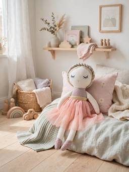 PLUCHI - Ballerina Cotton Knitted Stuffed Soft Toy (1-2 Years)