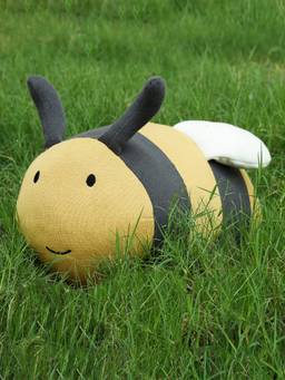 PLUCHI - Honey Bee Cotton Knitted Stuffed Soft Toy (1-2 Years)