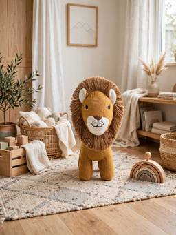 PLUCHI - Magnus Lion Cotton Knitted Stuffed Soft Toy (1-2 Years)