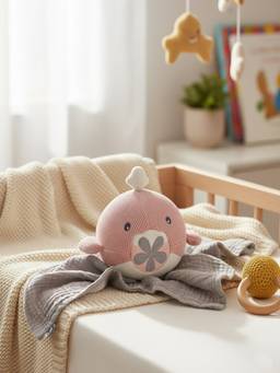 PLUCHI - Marlow Fish Cotton Knitted Stuffed Soft Toy - Pink (1-2 Years)