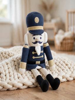PLUCHI - The Royal Nutcracker Cotton Knitted Stuffed Soft Toy (1-2 Years)
