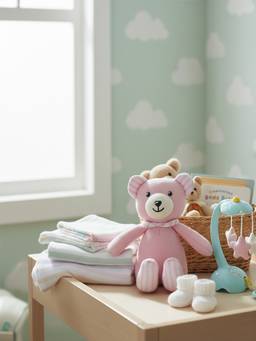 PLUCHI - Buttercup Teddy Cotton Knitted Stuffed Soft Rattle Toy (1-2 Years)
