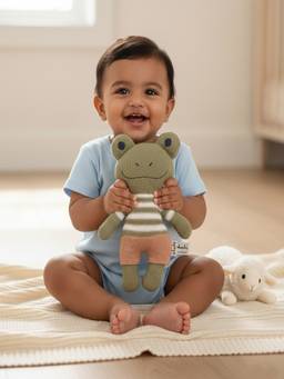 PLUCHI - Toady Tota Cotton Knitted Stuffed Soft Toy (1-2 Years)
