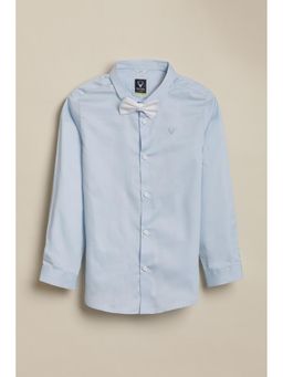 Allen Solly - Blue Solid Full Sleeves Party Shirt