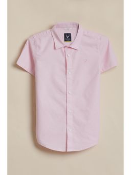 Allen Solly - Pink Solid Half Sleeves Casual Shirt