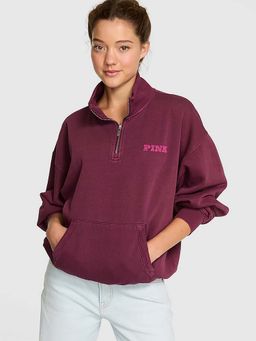 Victoria's Secret - Pink Ivy Fleece Quarter-Zip Hoodie