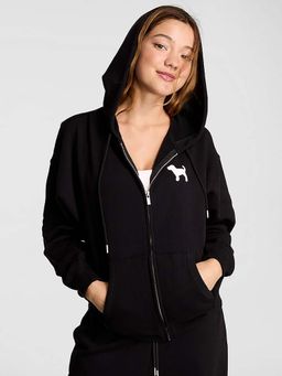 Victoria's Secret - Pink Ivy Fleece Campus Full-Zip Hoodie