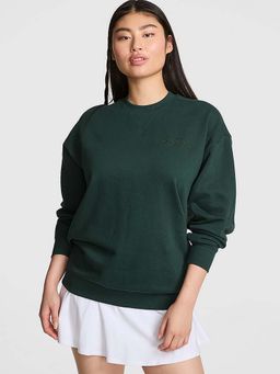 Victoria's Secret - Pink Ivy Fleece Oversized Green Sweatshirt