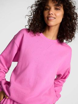 Victoria's Secret - Pink Ivy Fleece Oversized Pink Sweatshirt