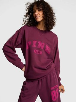 Victoria's Secret - Pink Ivy Fleece Oversized Wine Sweatshirt