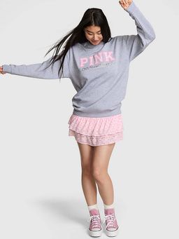 Victoria's Secret - Pink X Love Shack Fancy Oversized Grey Sweatshirt