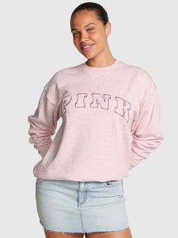 Victoria's Secret - Pink Ivy Fleece Oversized Crew Sweatshirt