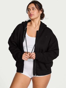 Victoria's Secret - Angel Essentials Classic Fleece Full-Zip Black Hoodie