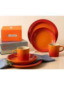 Le Creuset - Orange 6 Pcs Dinner Set