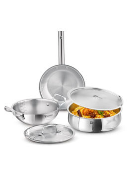 Bergner - Silver Tripro BE Essentials 3 Pcs Cookware Set