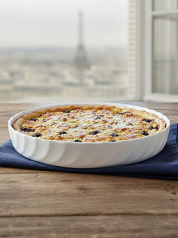 Luminarc - White Tempered Opal Smart Cuisine Trianon Tart Bake & Serve Dish