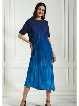 BOHO-CHIC By Sukriti Jain - Blue Ombre Pleated Midi Dress