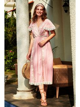 BOHO-CHIC By Sukriti Jain - Pink Dainty Pastel Embroidered Dress