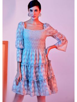 BOHO-CHIC By Sukriti Jain - Silver Metallic Chevron Dress