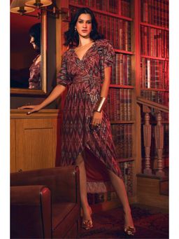 BOHO-CHIC By Sukriti Jain - Pink All About Sparkles and Glimmer Asymmetrical Dress