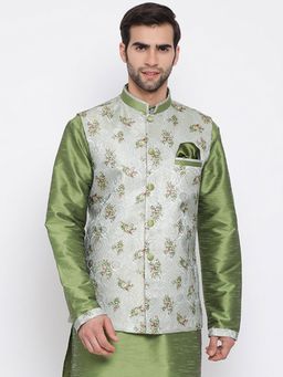 Vastramay - Mens Grey Cotton Silk Jacket