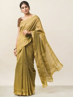 Fabindia - Cotton Silk Hand Block Print Sari