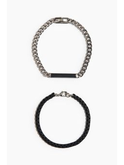 H&M - Men Black 2-Pack Bracelets
