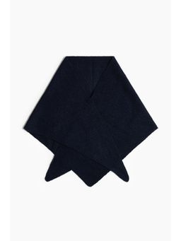 H&M - Women Blue Garter-Stitched Triangle Scarf