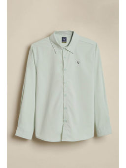 Allen Solly - Boys Green Cotton Collar Neck Shirt