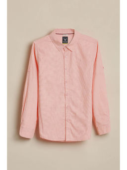 Allen Solly - Boys Pink Cotton Collar Neck Shirt