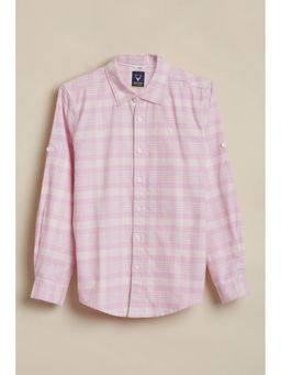 Allen Solly - Boys Pink Cotton Collar Neck Shirt