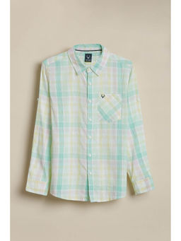 Allen Solly - Boys White Cotton Collar Neck Shirt