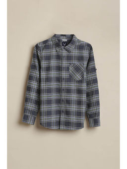 Allen Solly - Boys Grey Cotton Collar Neck Shirt