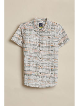 Allen Solly - Boys White Cotton Collar Neck Shirt