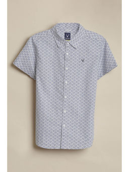 Allen Solly - Boys Grey Cotton Collar Neck Shirt