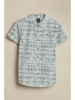 Allen Solly - Boys White Cotton Collar Neck Shirt