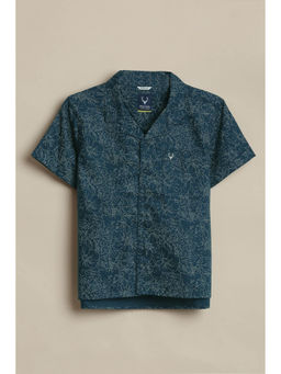 Allen Solly - Boys Blue Cotton Collar Neck Shirt