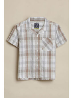 Allen Solly - Boys White Cotton Collar Neck Shirt